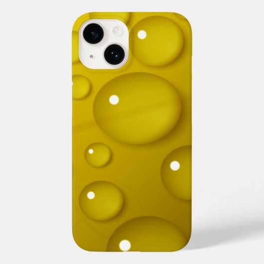 黄色の水滴の背景 Case-Mate iPhoneケース (裏面)