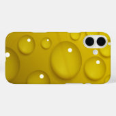 黄色の水滴の背景 Case-Mate iPhoneケース (裏面 (横))