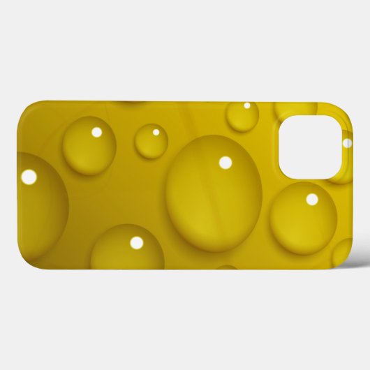 黄色の水滴の背景 Case-Mate iPhoneケース (裏面 (横))