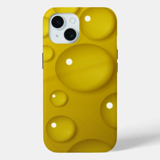 黄色の水滴の背景 Case-Mate iPhoneケース (裏面)