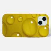 黄色の水滴の背景 Case-Mate iPhoneケース (裏面 (横))