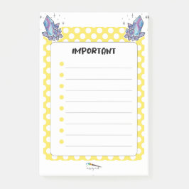 黄色の水玉模様とダイヤモンド重要 ポストイット