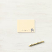 黄色の水玉模様は灰色の象でノートを投稿 ポストイット (デスク上)