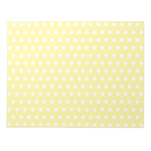 黄色の水玉模様パターンざらざら。 ノートパッド (正面)