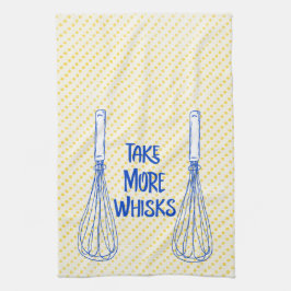 黄色の水玉模様：もっとウィスクを取る キッチンタオル