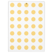 黄色の水玉模様 クリップボード (裏面)
