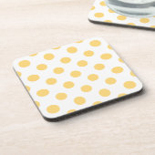 黄色の水玉模様 コースター (左側)