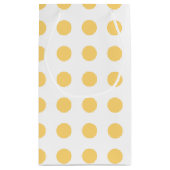黄色の水玉模様 スモールペーパーバッグ (裏面)