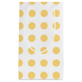 黄色の水玉模様 スモールペーパーバッグ (正面)