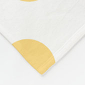 黄色の水玉模様 フリースブランケット (角)