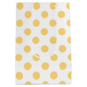 黄色の水玉模様 ミディアムペーパーバッグ (裏面)