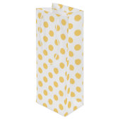 黄色の水玉模様 ワインギフトバッグ (裏面アングル)
