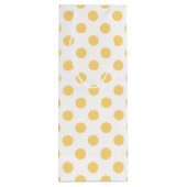 黄色の水玉模様 ワインギフトバッグ (裏面)