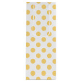 黄色の水玉模様 ワインギフトバッグ (正面)