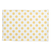 黄色の水玉模様 枕カバー (裏面)