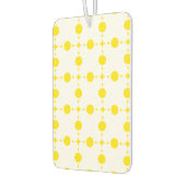 黄色の水玉模様、水玉模様パターン、ドット点々のある、 カーエアーフレッシュナー (左)