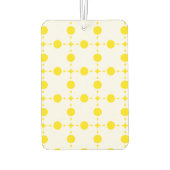黄色の水玉模様、水玉模様パターン、ドット点々のある、 カーエアーフレッシュナー (裏面)