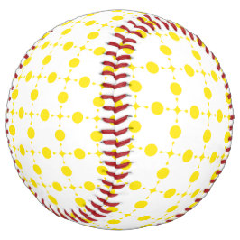 黄色の水玉模様、水玉模様パターン、ドット点々のある、 ソフトボール