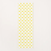 黄色の水玉模様、水玉模様パターン、ドット点々のある、 ヨガマット (正面)