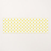 黄色の水玉模様、水玉模様パターン、ドット点々のある、 ヨガマット (正面(横))