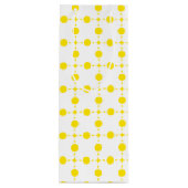 黄色の水玉模様、水玉模様パターン、ドット点々のある、 ワインギフトバッグ (裏面)