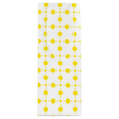 黄色の水玉模様、水玉模様パターン、ドット点々のある、 ワインギフトバッグ (正面)