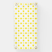 黄色の水玉模様、水玉模様パターン、ドット点々のある、 横断幕 (縦)