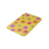 黄色の水玉花のバスマット バスマット (アングル)