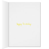 黄色の水色かわいい芸術品を気取ったクリエイティブ誕生日 (内側 (右))