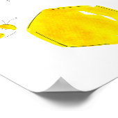 黄色の水色ののまわりに赤ちゃんシャワーへようこそ ポスター (角)