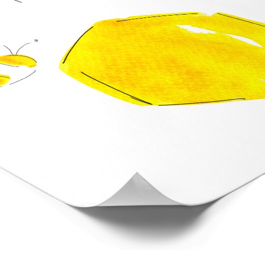 黄色の水色ののまわりに赤ちゃんシャワーへようこそ ポスター (角)