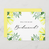 黄色の水色のバラは私の花嫁になる インビテーションポストカード (正面/裏面)