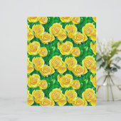 黄色の水色のバラパターン (スタンド正面)