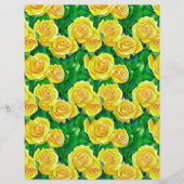 黄色の水色のバラパターン (正面)