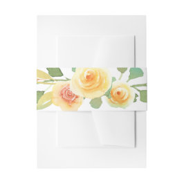 黄色の水色のバラ結婚ズ 招待状ベリーバンド