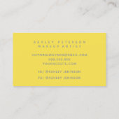 黄色の水色のブラシストロークあなたのロゴをアップロード 名刺 (裏面)