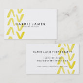 黄色の水色の矢印名刺 名刺 (正面/裏面)