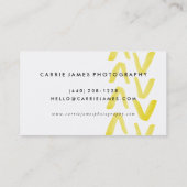 黄色の水色の矢印名刺 名刺 (裏面)