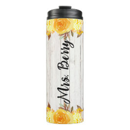 黄色の水色の花 タンブラー