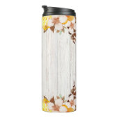 黄色の水色の花 タンブラー (回転右)