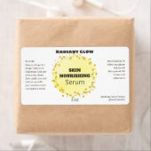 黄色の水色の金ゴールドグリッタードロップ血清ラベル ラベル (インサイチュ)