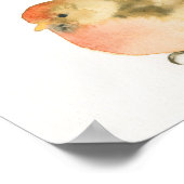 黄色の水色の鳥 ポスター (角)