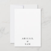 黄色の水色シンプルフローラ空白の結婚の サンキューカード (裏面)