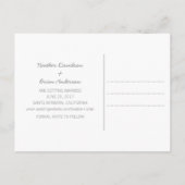 黄色の水色ハート日付はがきを保存 案内ポストカード (裏面)