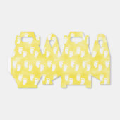 黄色の水色ベビーシャワー足跡パターン フェイバーボックス (折り畳みなし)