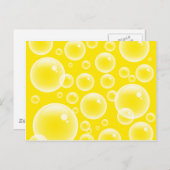 黄色の泡 ポストカード (正面/裏面)