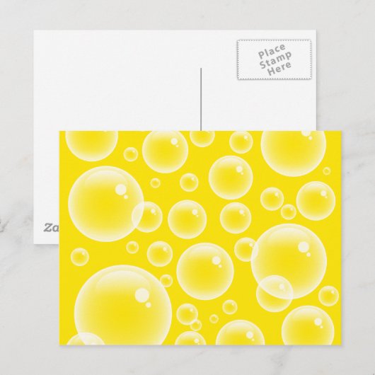 黄色の泡 ポストカード (正面/裏面)