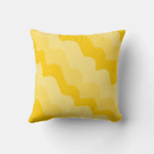 黄色の波状海波のグラデーション クッション (裏面)