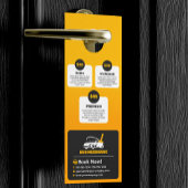 黄色の洗車自動詳細車の洗車 ドアノブサイン