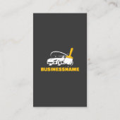 黄色の洗車自動詳細車の洗車 名刺 (裏面)